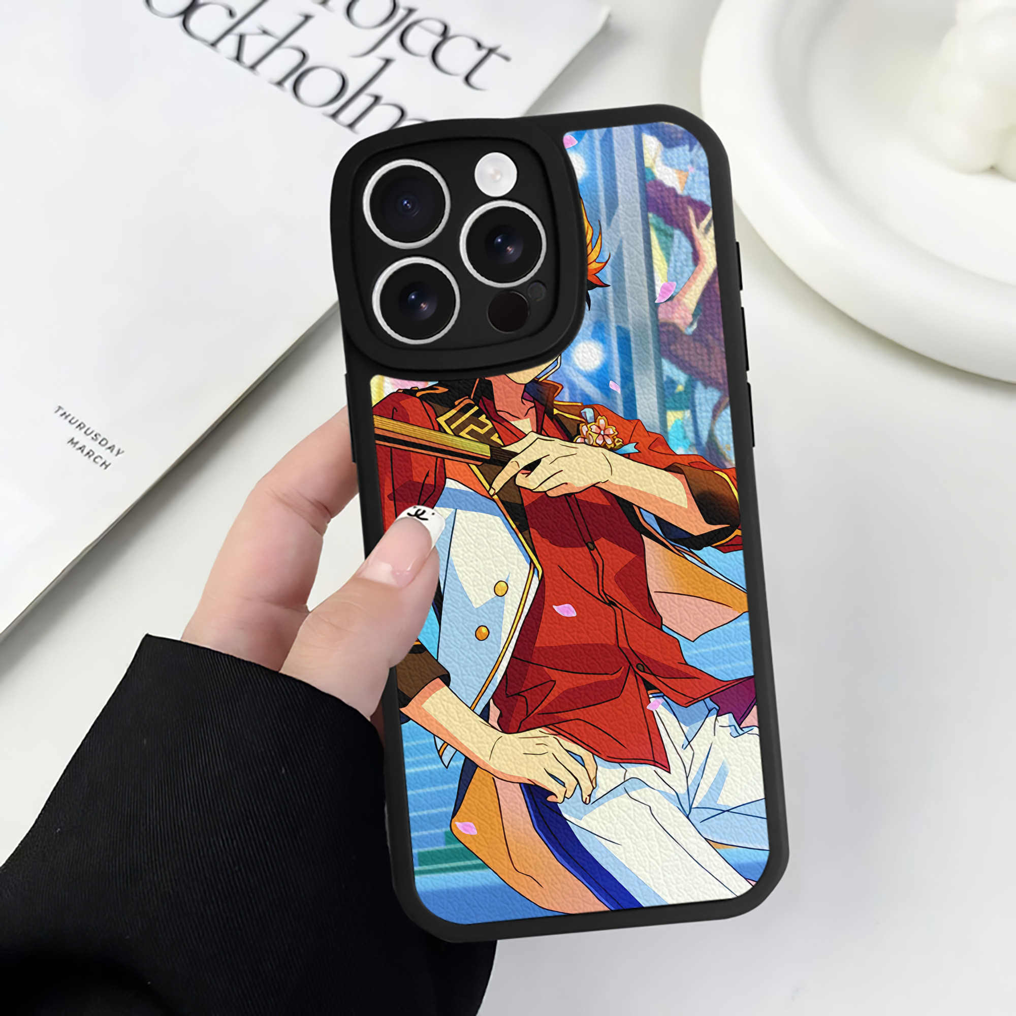 （画像用） あんさんぶるスターズ! Ensemble Stars 【iPhone 16シリーズ対応】シリコンスマホケース（レザー調） 材質：シリコン